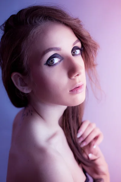 Glamorous Portrait Young Girl — Stock Photo, Image