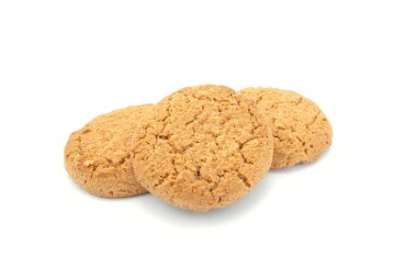 Oatmeal cookies isolate on white background clipart