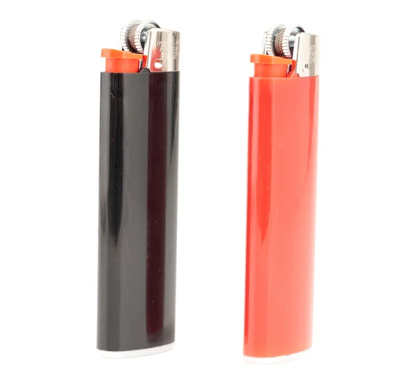 Red and white lighter isolation on the white background — Zdjęcie stockowe
