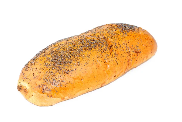 Una pagnotta di pane su fondo bianco — Foto Stock