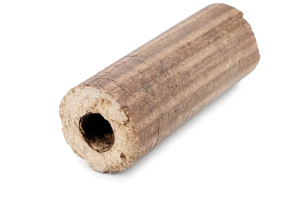 Briquettes firewood isolation on white Stock Picture