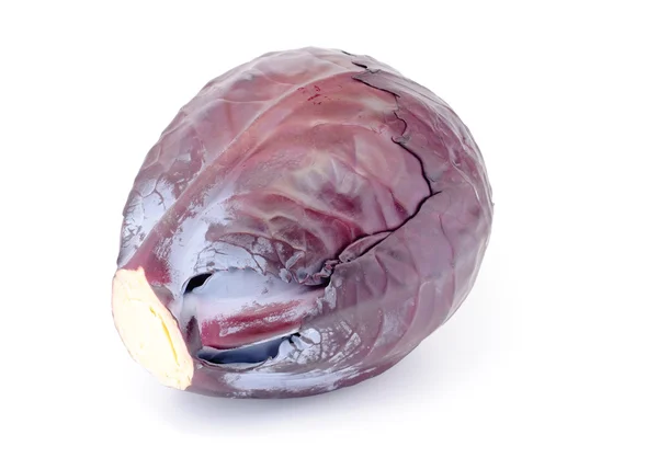 Red cabbage closeup isolated on white — Stock Photo, Image
