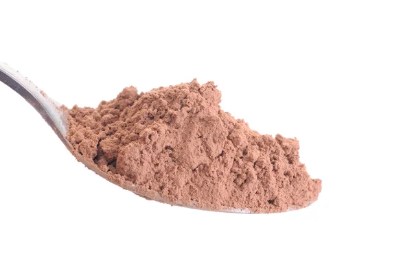 Cacao in polvere isolato su bianco — Foto Stock