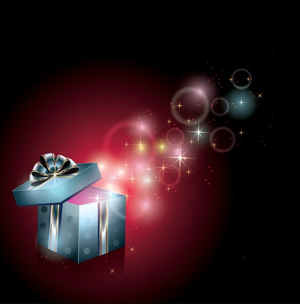 Magical gift box — Stock Vector