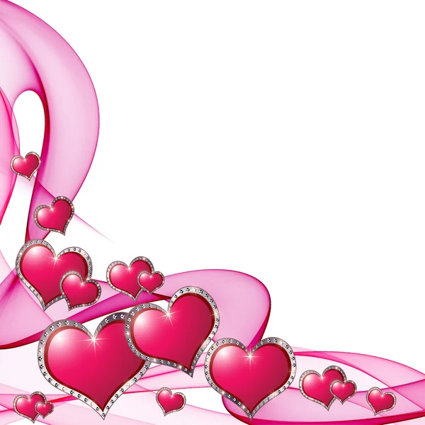 Valentýnské Srdce Pozadí — Stock fotografie