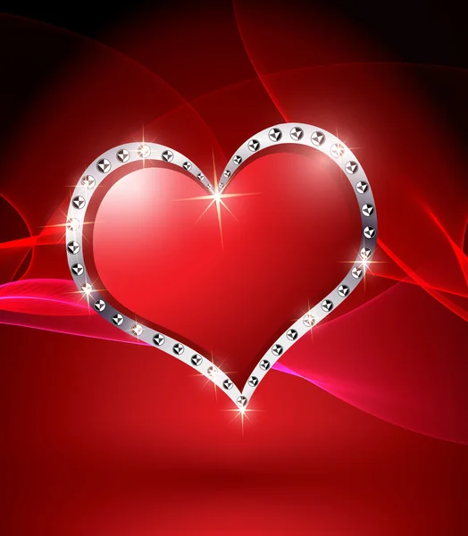 Krásné červené srdce — Stock fotografie