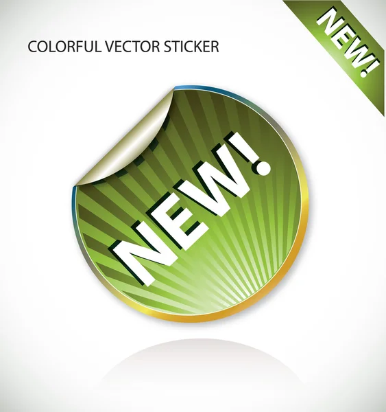 Färgglada Vector Klistermärke — Stock vektor