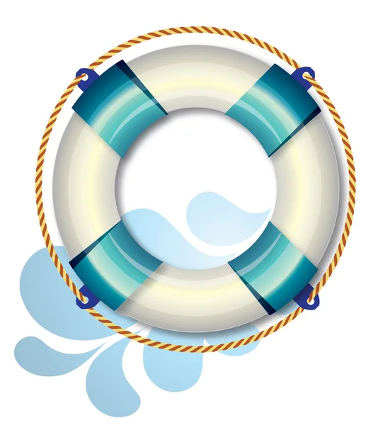 Blue Life Buoy Wave — Stock Vector