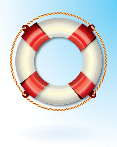 Red Life Buoy — Stock Vector