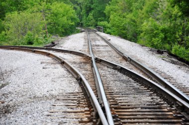 Railroad tracks cross clipart