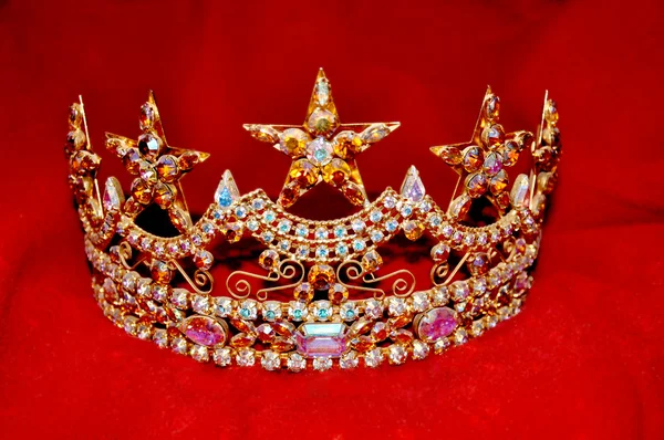 Rhinestone tiara-kronen – stockfoto