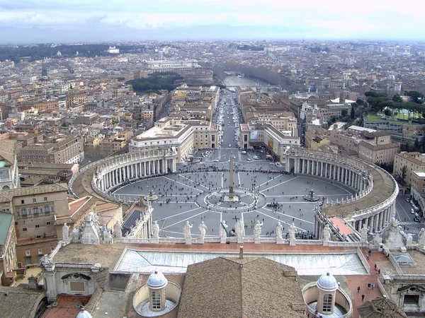 Roma 'daki Aziz Peter Meydanı Stok Resim