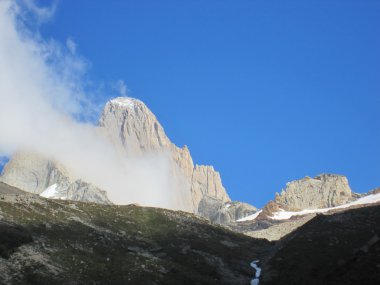 Cerro torre, los glaciares Milli Parkı, patagonia, Arjantin