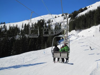 Bavyera Alpleri ve köy oberstdorf Kayak