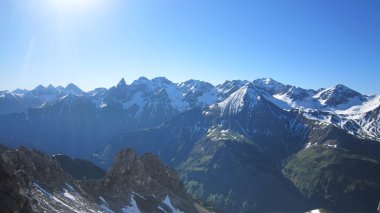 Bavyera Alpleri ve köy oberstdorf Kayak