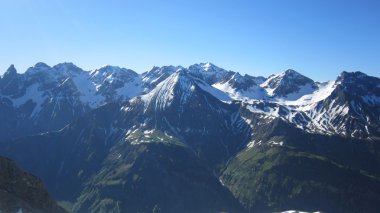 Bavyera Alpleri ve köy oberstdorf Kayak