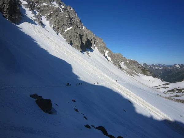 Esqui Alpes Bávaros Aldeia Oberstdorf — Fotografia de Stock