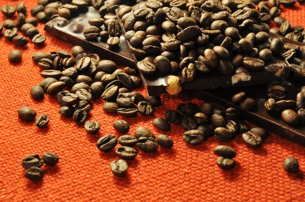Black Chocolate Coffee Beans — Stock Photo, Image