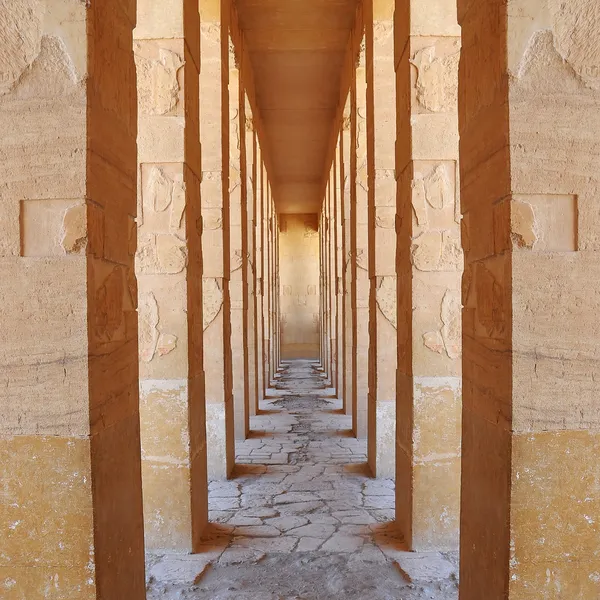 Enorme Kolommen Van Karnak Tempel Stockfoto