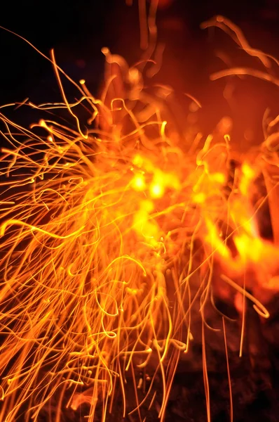 Şenlik ateşi soyut kıvılcım — Stok fotoğraf