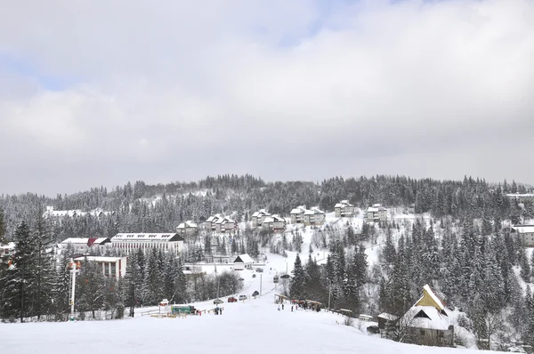 stock image Winter city in mountains