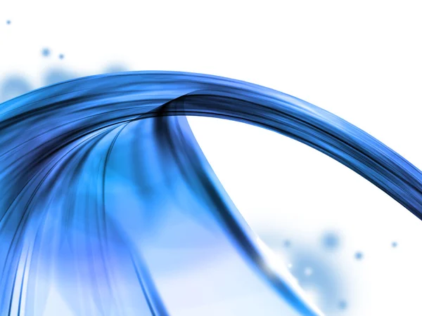 白い背景の上の抽象的な青い波 ストック写真