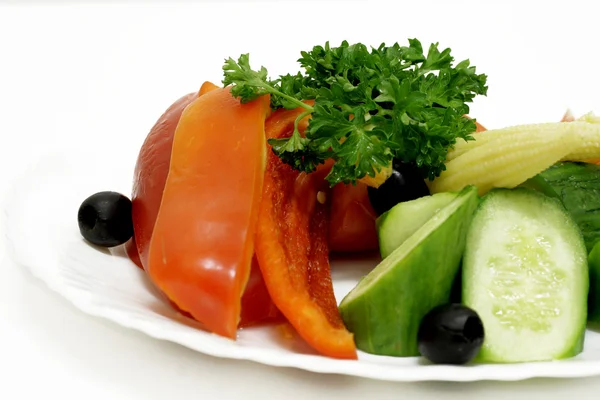 Półmisek świeżych warzyw — Zdjęcie stockowe