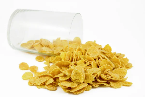 Buon Cereale Secco Con Bicchiere Vuoto — Foto Stock