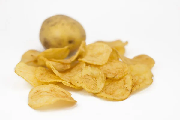 Chips och potatis — Stockfoto