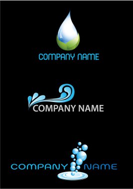 Logos with theme the water and nature clipart