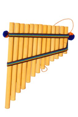 The panflute in the white backround clipart