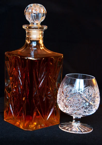 The decanter and crystal bocal — Stock Photo, Image