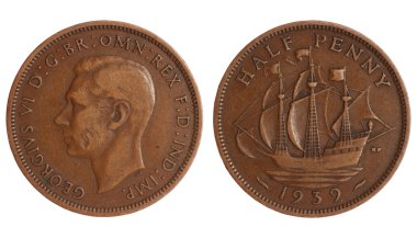 Büyük Britanya'nın antik sikke 1939 yılı