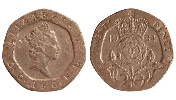 Монета Великобритании 1994 года — стоковое фото