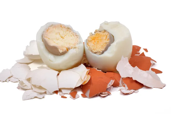 Två ägg på en vit bakgrund — Stockfoto
