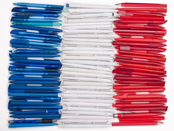 Bandeira da França das canetas — Fotografia de Stock