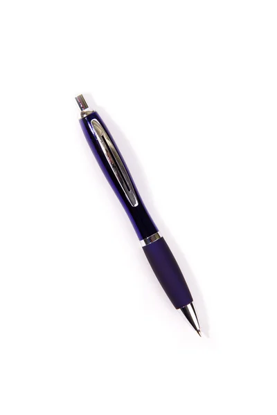 Isolerade blå penna på vit bakgrund — Stockfoto