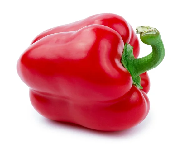 Paprika Peper Van Rode Kleur Geïsoleerd Een Witte Achtergrond — Stockfoto