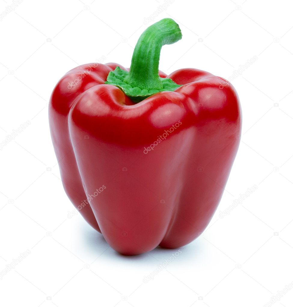 Red paprika (pepper) isolated on a white background — Stock Photo