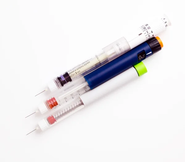 Insulinic enjektör-kalem — Stok fotoğraf