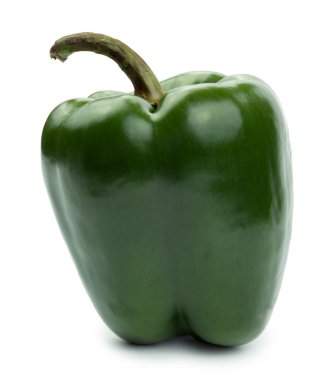 Green paprika isolated on a white background clipart