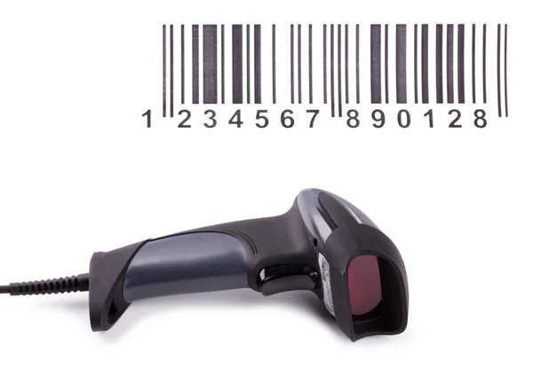 De handmatige scanner van barcodes — Stockfoto