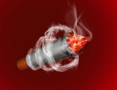 Burning cigarette clipart