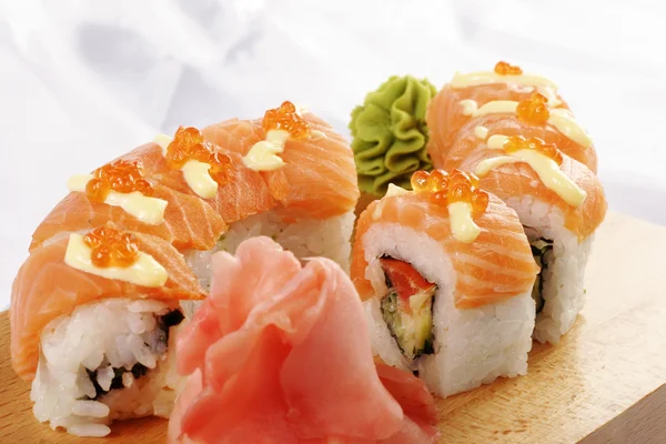 Sushi futomaki sake — Foto Stock