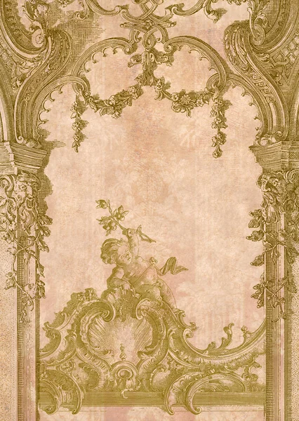 Viktorianischer Hintergrund mit Gravurrahmen. — Stockfoto