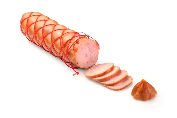 Нарезанная колбаса — стоковое фото