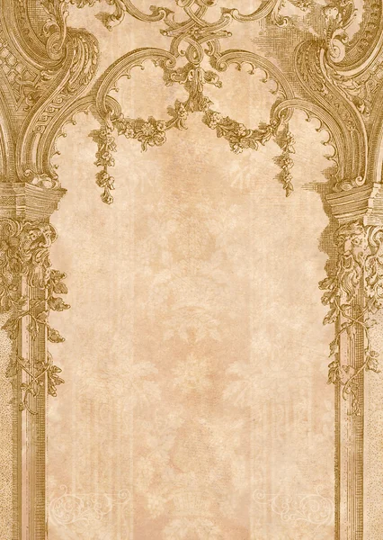 Victorian background with engraving frame. — Stock Photo, Image
