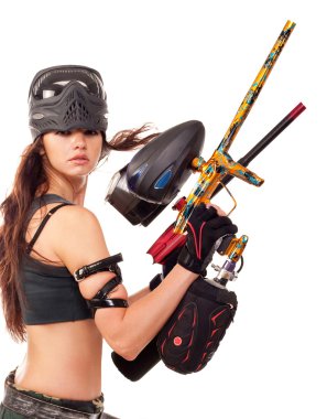 Paintball girl clipart