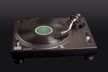 Professional DJ Vinyl Player. File includes clipping path for easy background removing. clipart