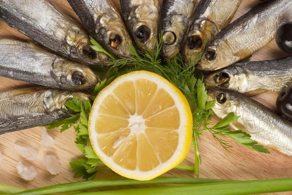 A composition with clupea herring — Stock Photo, Image